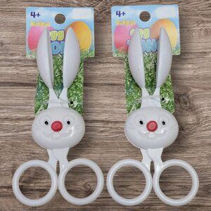 Dudleys Egg Tongs Lot of 2 White Bunny Easter Decorating Dying Tools Kids Bundle